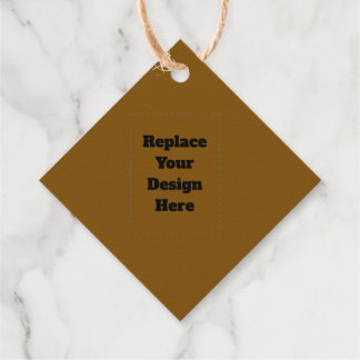 Create Your Own Brown Favour Tags