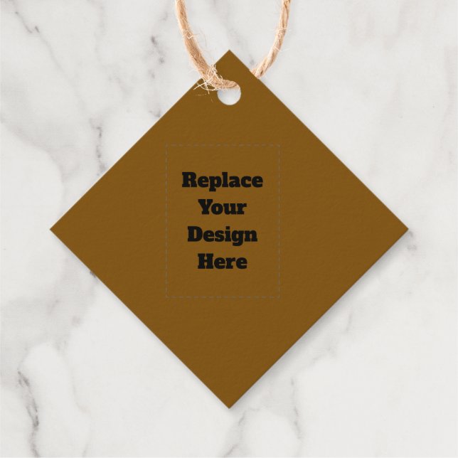 Create Your Own Brown Favour Tags (Back)