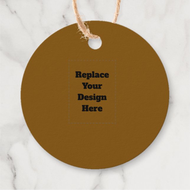 Create Your Own Brown Favour Tags (Back)