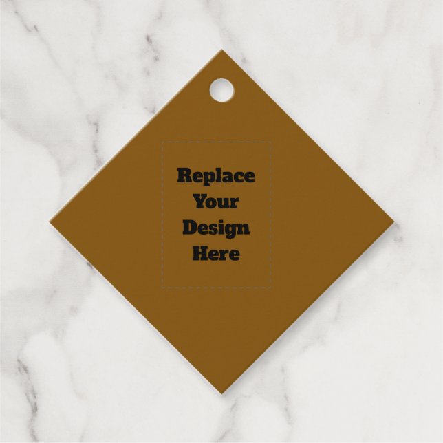 Create Your Own Brown Favour Tags (Front)