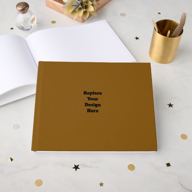 Create Your Own Brown Guest Book (Front Open)