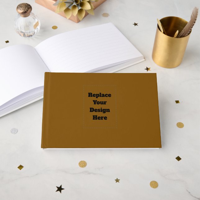 Create Your Own Brown Guest Book (Front Open)