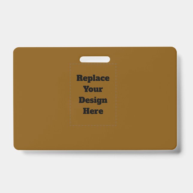 Create Your Own Brown ID Badge (Front)