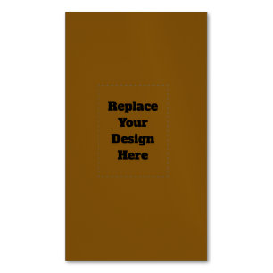 Create Your Own Brown Magnetic Business Card
