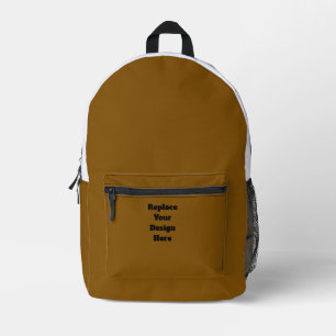 Create Your Own Brown Printed Backpack
