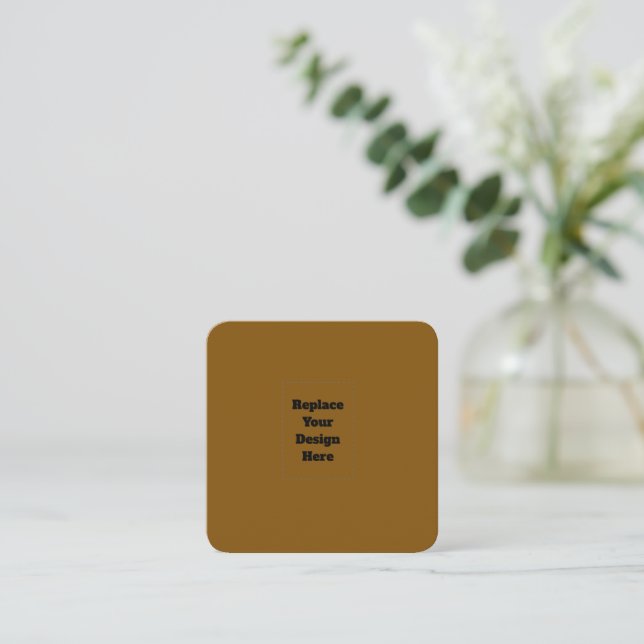 Create Your Own Brown Referral Card (Standing Front)