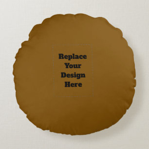 Create Your Own Brown Round Cushion