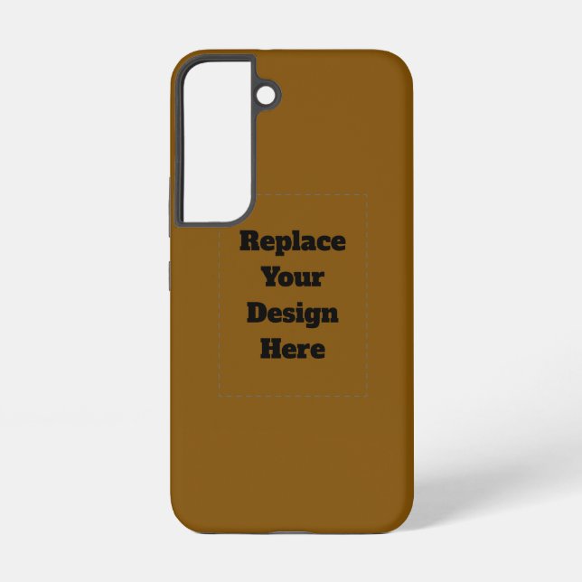 Create Your Own Brown Samsung Galaxy S22 Case (Back)