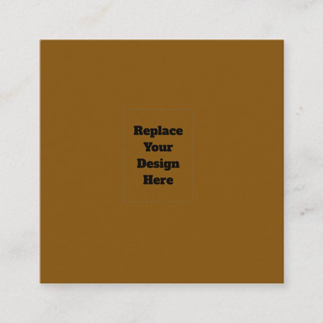 Create Your Own Brown Square Business Card (Front)