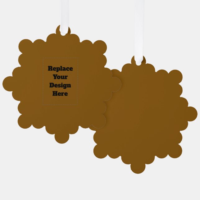 Create Your Own Brown Tree Decoration Card (Front/Back)