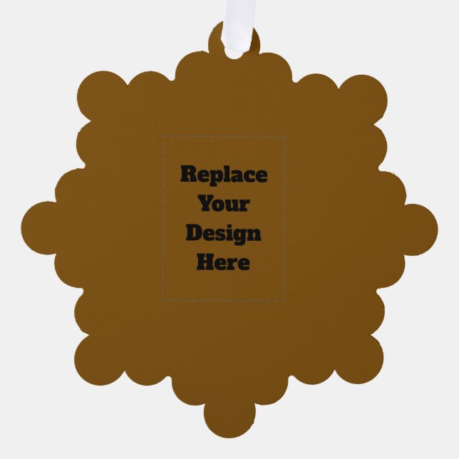 Create Your Own Brown Tree Decoration Card (Front)