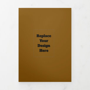 Create Your Own Brown Tri-Fold Announcement