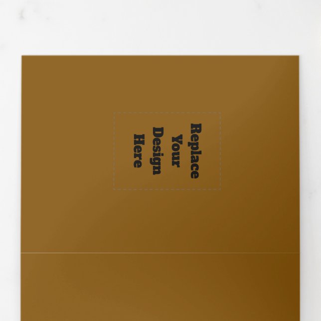 Create Your Own Brown Tri-Fold Invitation (Flap)