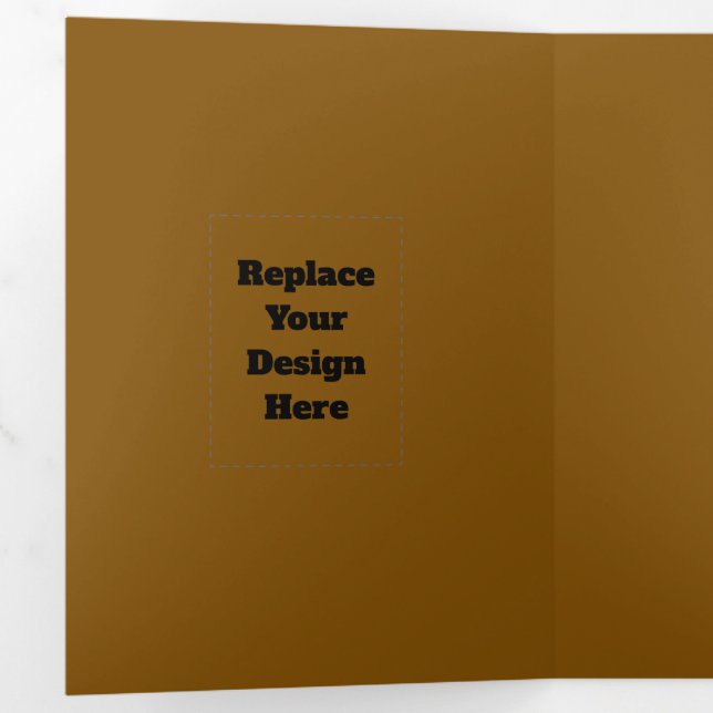 Create Your Own Brown Tri-Fold Invitation (Inside First)