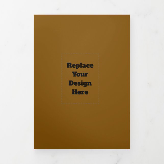 Create Your Own Brown Tri-Fold Programme (Cover)