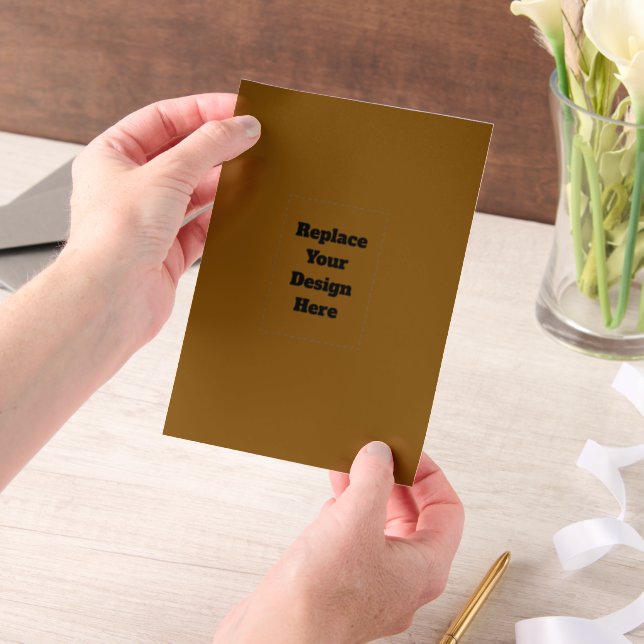 Create Your Own Brown Vellum Invitations (Handheld)
