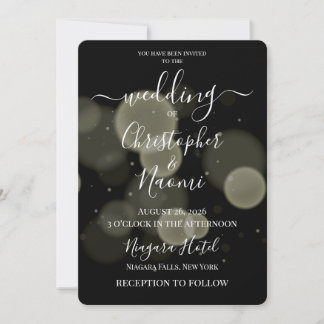 Create Your Own Bubbles on Black Invitation