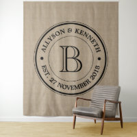 Create Your Own Burlap Logo Anniversary Monogram