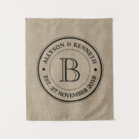 Create Your Own Burlap Logo Anniversary Monogram