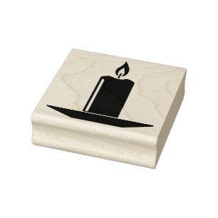 Create Your Own Burning Candle Rubber Stamp