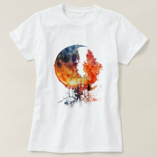 Create Your Own Burning Moon Tree T-Shirt