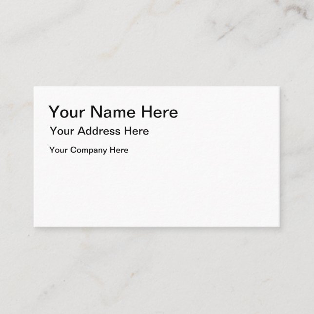 American, 89 mm x 51 mm Business Card (Front)