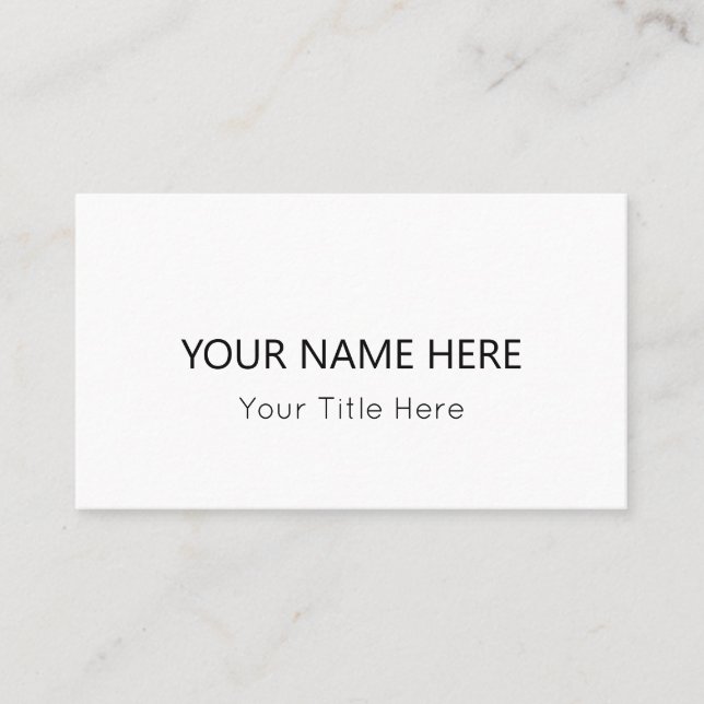 Create Your Own Business Card (Front)