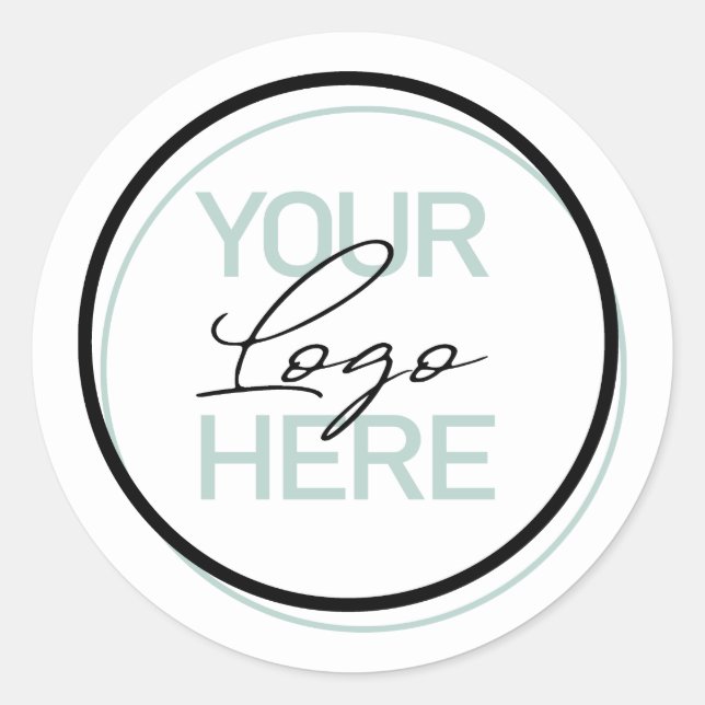 Create Your Own Business Logo Classic Round Sticker (Front)