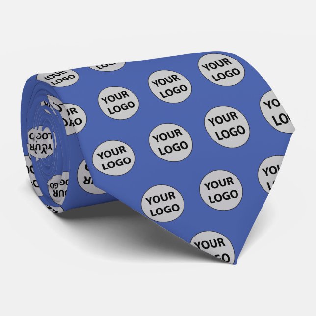 Create Your Own Business Logo Pattern Tie (Rolled)