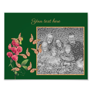 Create Your Own Butterflies And Flower Frame 8x10 Photo Print