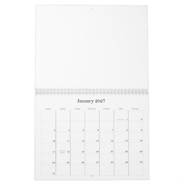 Create Your Own Calendar (Jan 2027)