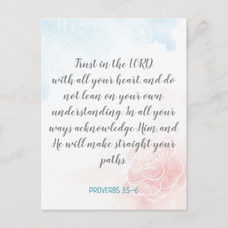 Create Your Own Calligraphy Bible Verse Text Postcard