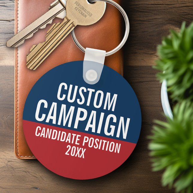 Create Your Own Campaign Gear Key Ring (Personalized Keychain - Campaign)