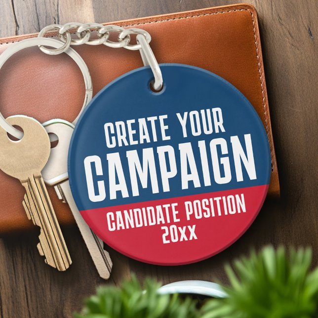Create Your Own Campaign Gear Key Ring (Personalized Keychain - custom campaign gear)