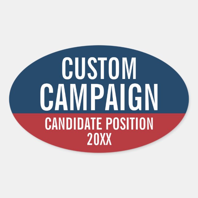 Create Your Own Campaign Gear Oval Sticker (Front)