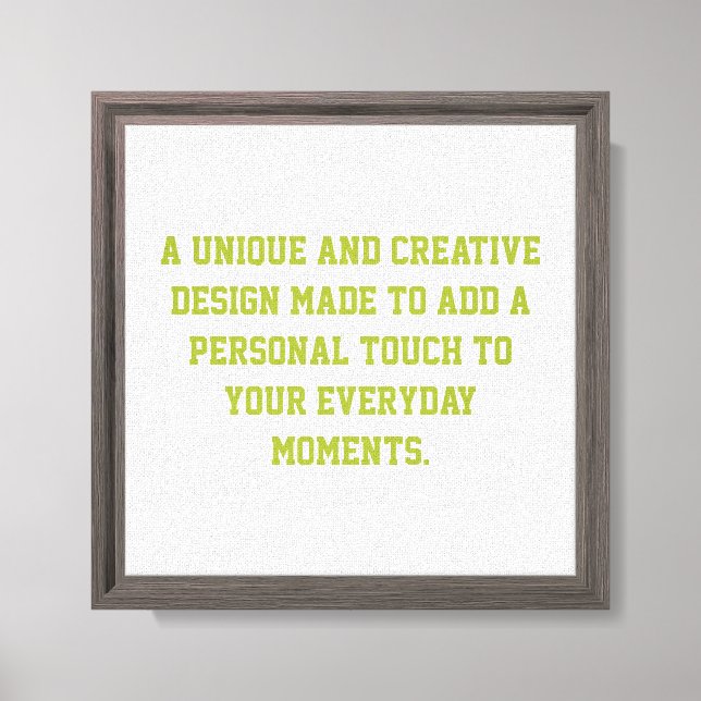 Create Your Own Canvas Print with Brown Frame (Front)