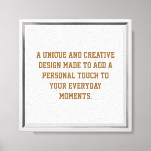 Create Your Own Canvas Print with White Frame