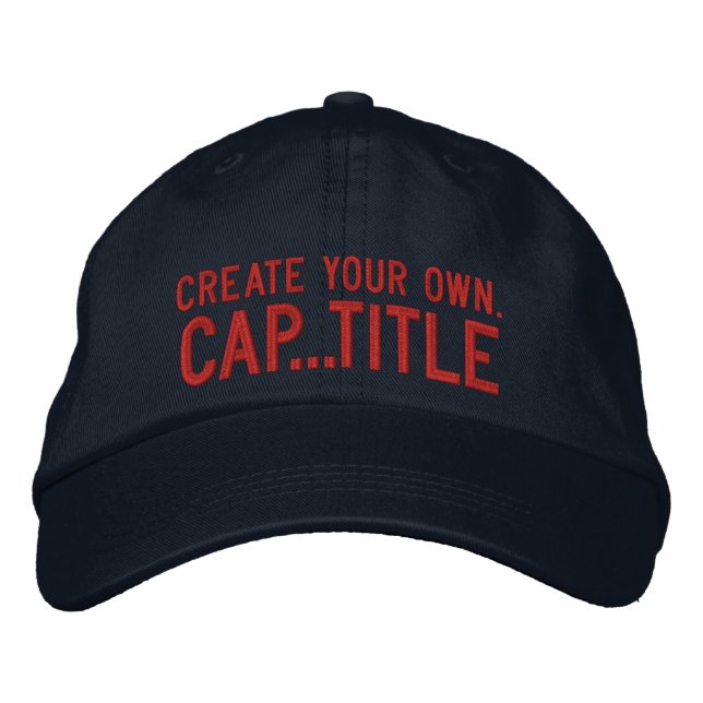 Create Your Own Cap in 2 easy steps Have Fun! (Front)