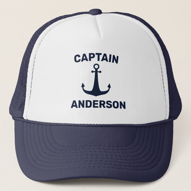 Create Your Own Captain Name Trucker Hat (Front)