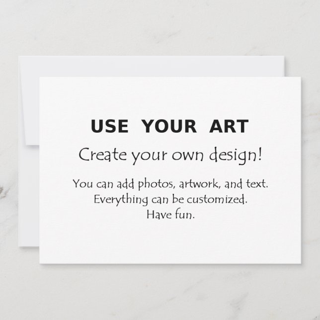 Create your own cards use your art designs (Front)