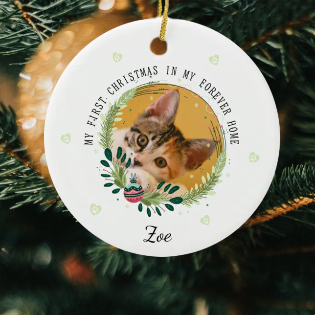 Create Your Own Cat First Christmas Ceramic Tree Decoration (Creator Uploaded)