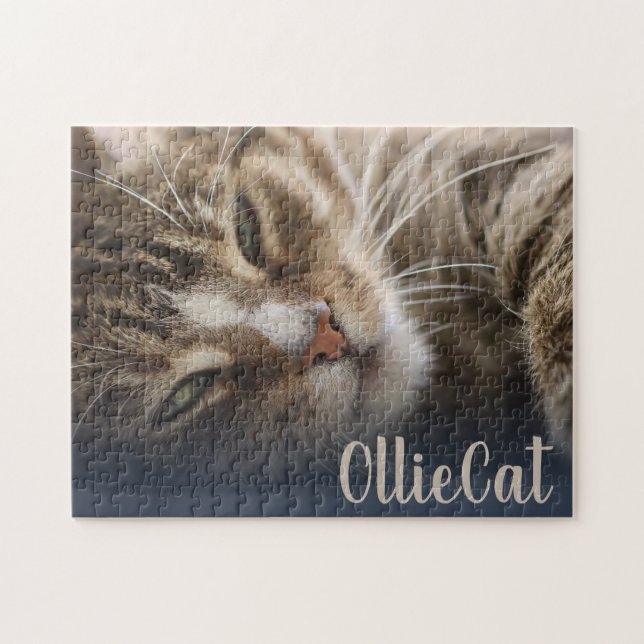 Create Your Own | Cat Kitty Custom Photo Keepsake Jigsaw Puzzle (Horizontal)
