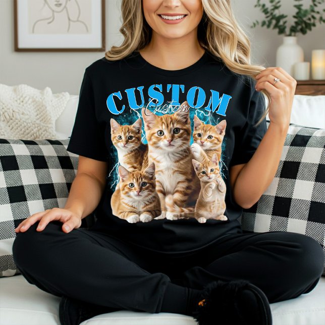 create your own cat or any pets 90s bootleg  T-Shirt (Creator Uploaded)