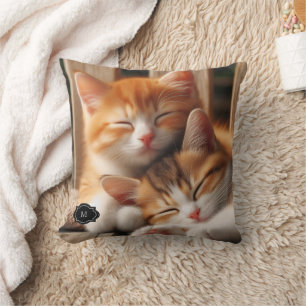 Create your own cat or dog monogrammed photo cushion