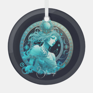 Create Your Own Celestial Aquarius Zodiac Glass Tree Decoration