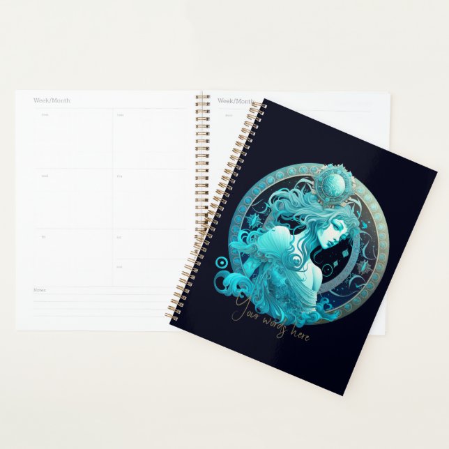 Create Your Own Celestial Aquarius Zodiac Planner (Display)