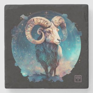 Create Your Own Celestial Aries Stone Coaster