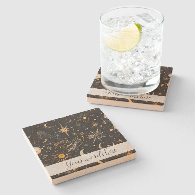 Create Your Own Celestial Chaos Stone Coaster (Side)