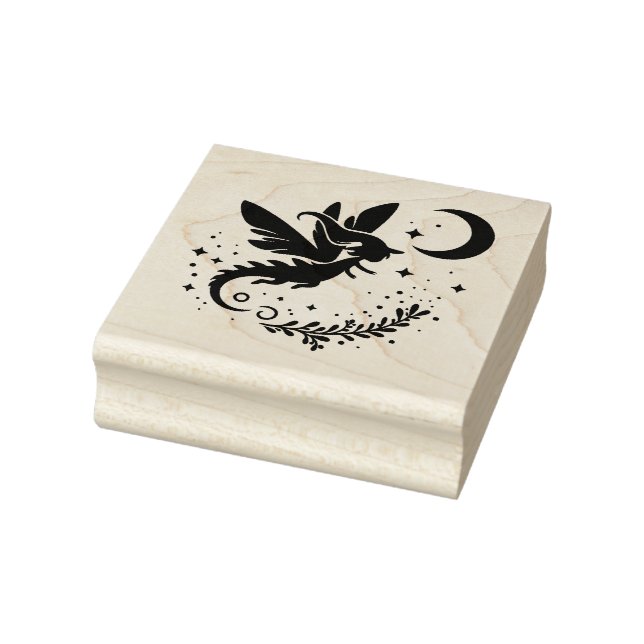 Create Your Own Celestial Fairy Dragon Witch Rubber Stamp (Stamp)