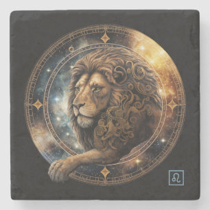 Create Your Own Celestial Leo Stone Coaster